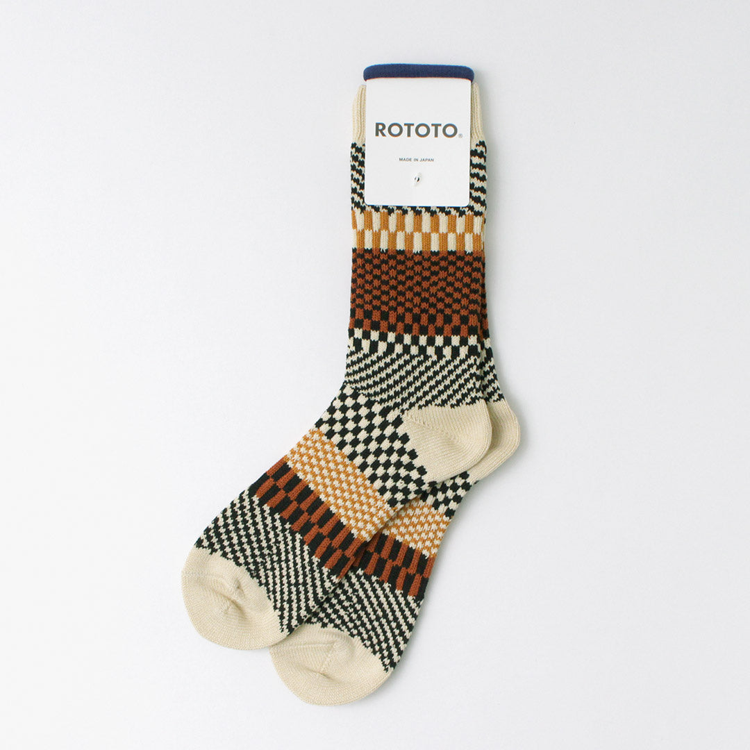 ROTOTO / Check & Step Socks R1549