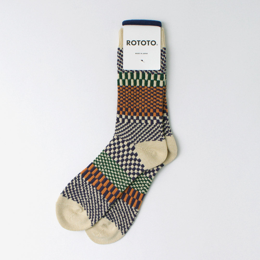 ROTOTO / Check & Step Socks R1549