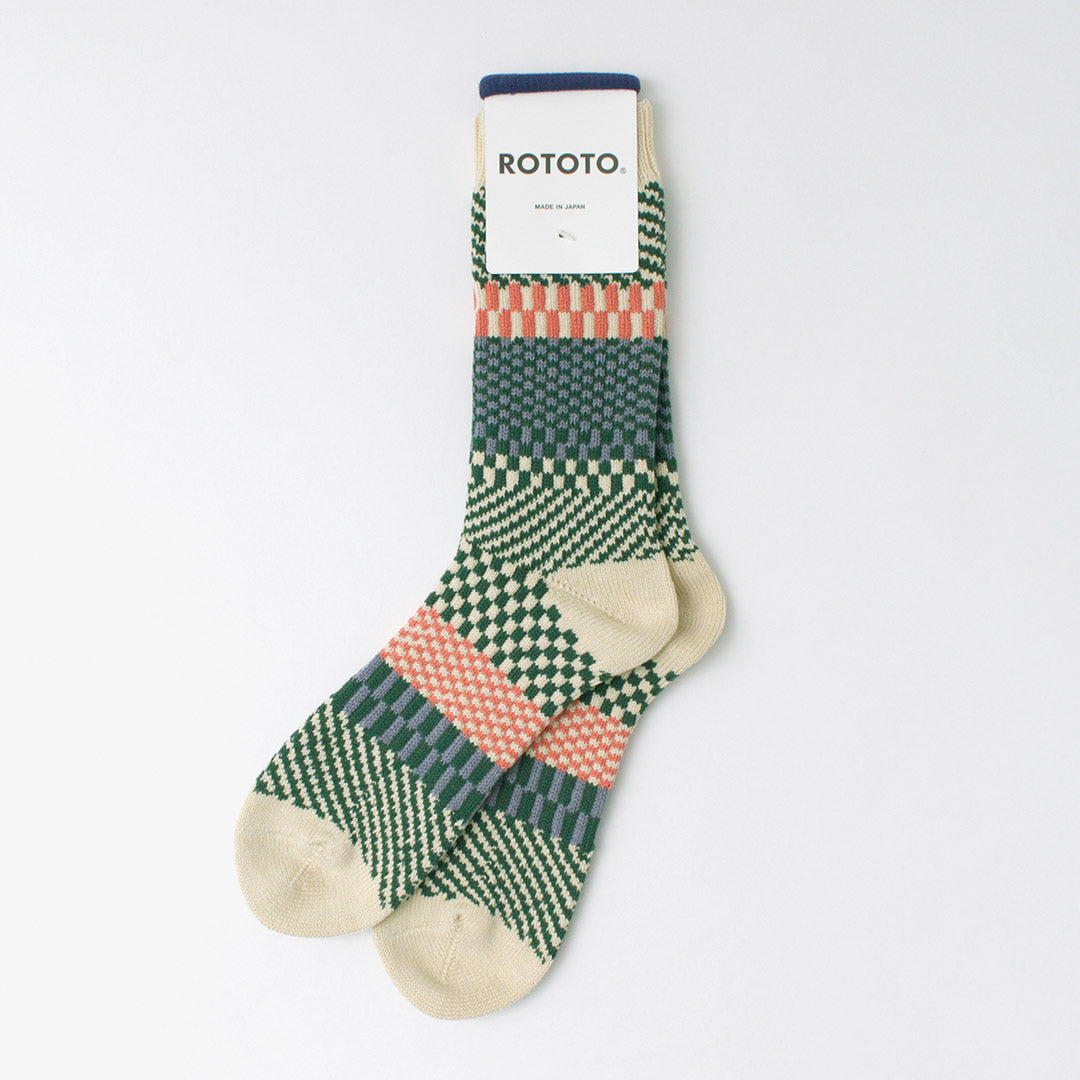 ROTOTO / Check & Step Socks R1549