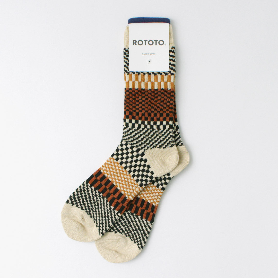 ROTOTO / Check & Step Socks R1549