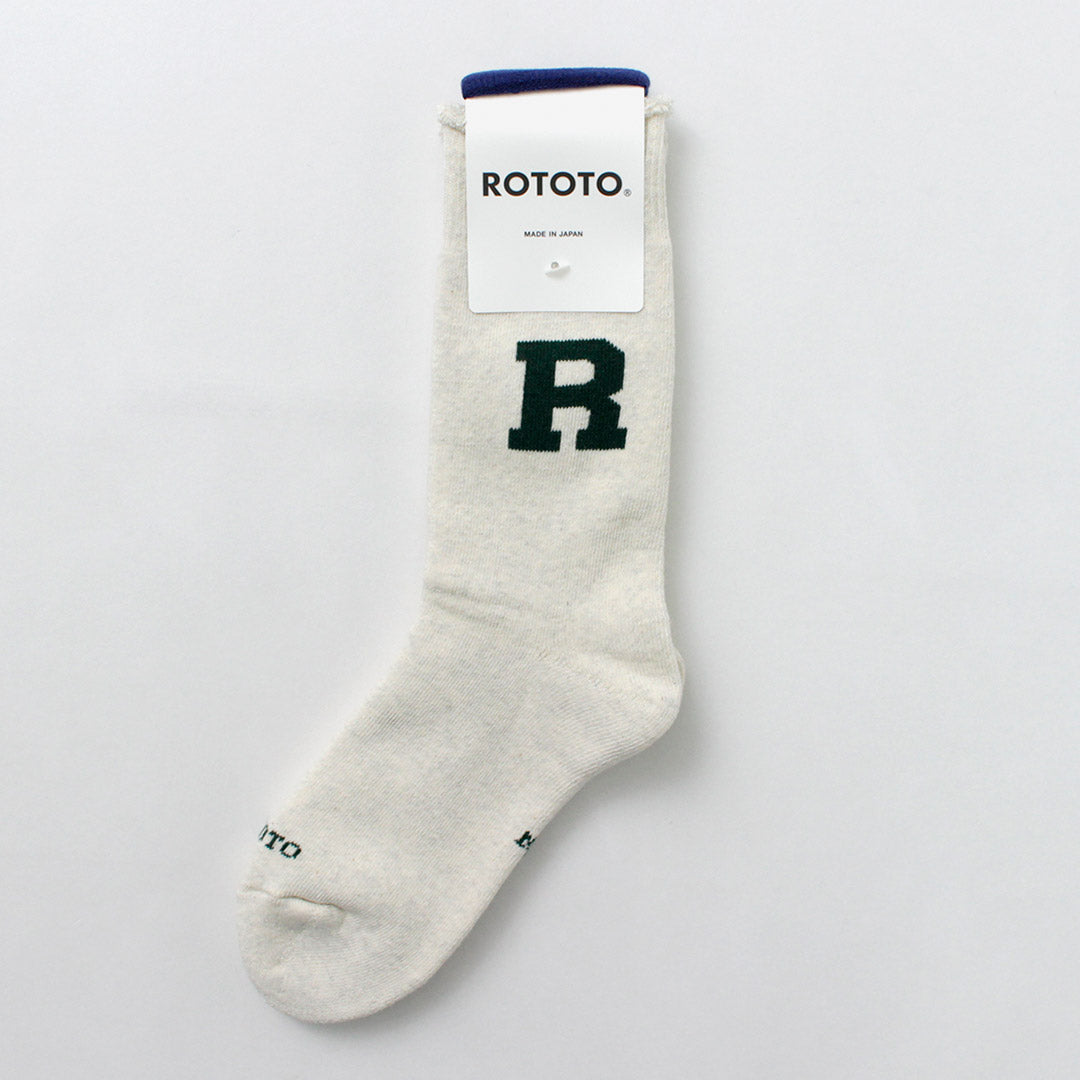 ROTOTO / Raffy Sweat Socks R Logo