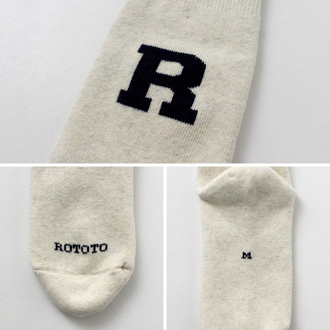 ROTOTO / Raffy Sweat Socks R Logo