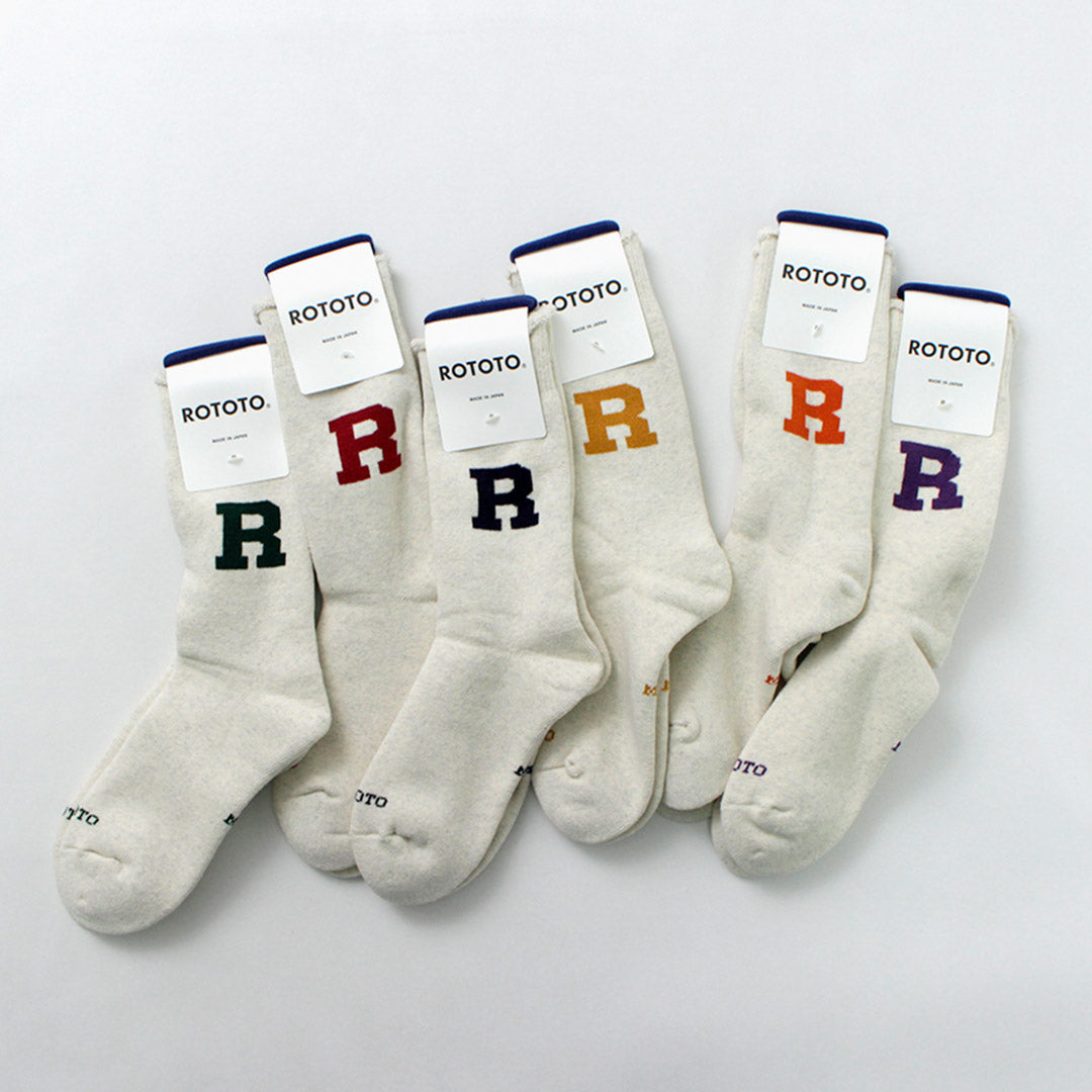 ROTOTO / Raffy Sweat Socks R Logo