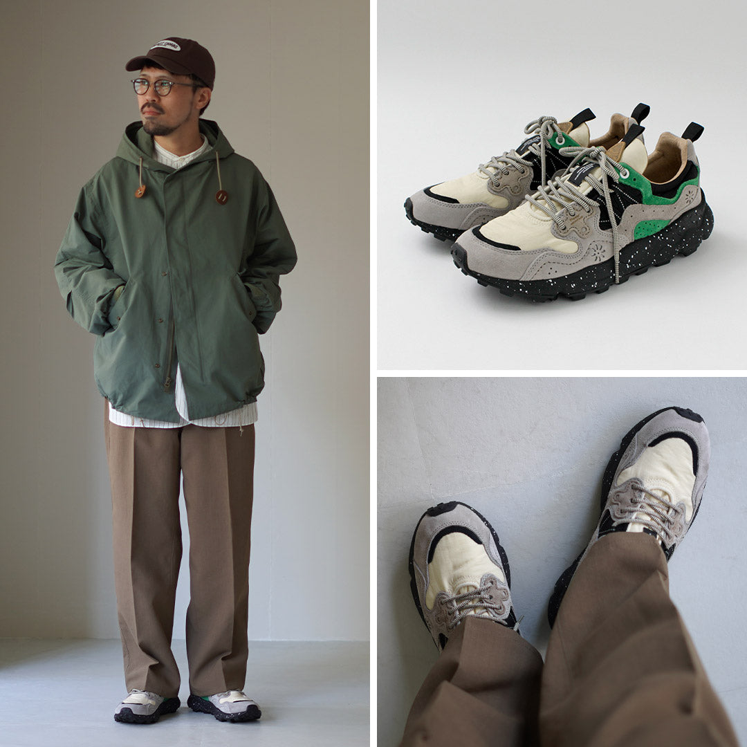 FLOWER MOUNTAIN / Yamano Three Pig Suede and Nylon Sneakers