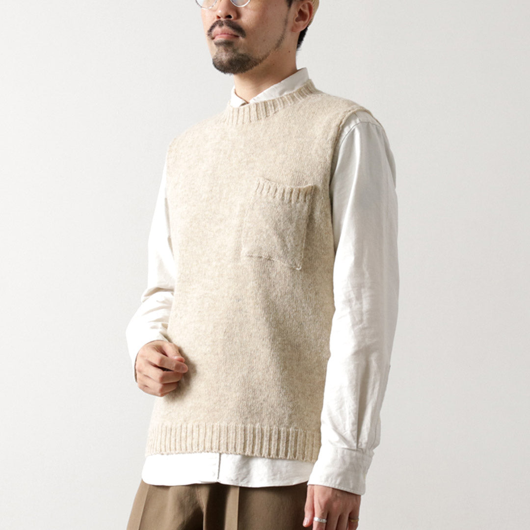 TOM SIMPSON / Crew Neck Pocket Knit Vest