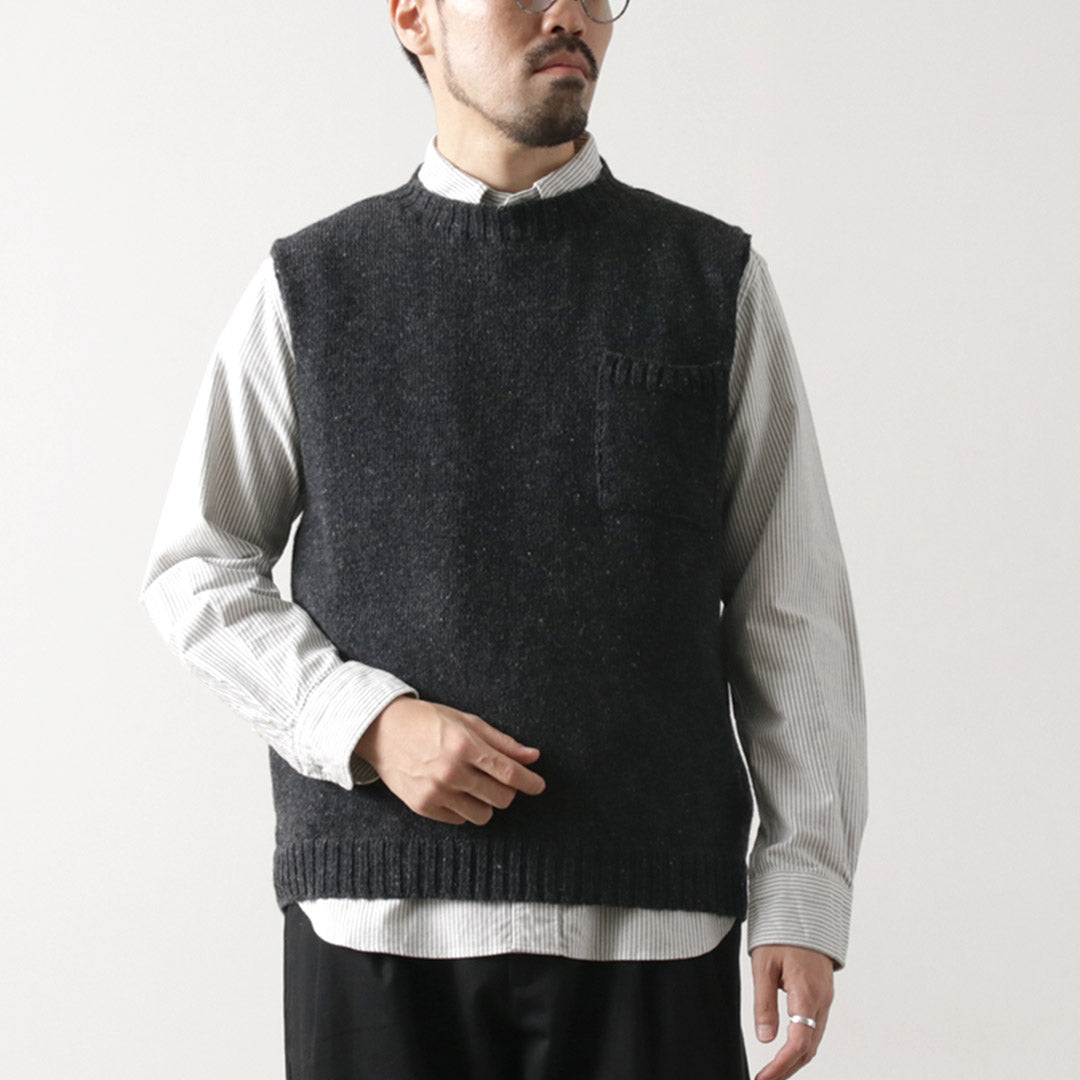 TOM SIMPSON / Crew Neck Pocket Knit Vest