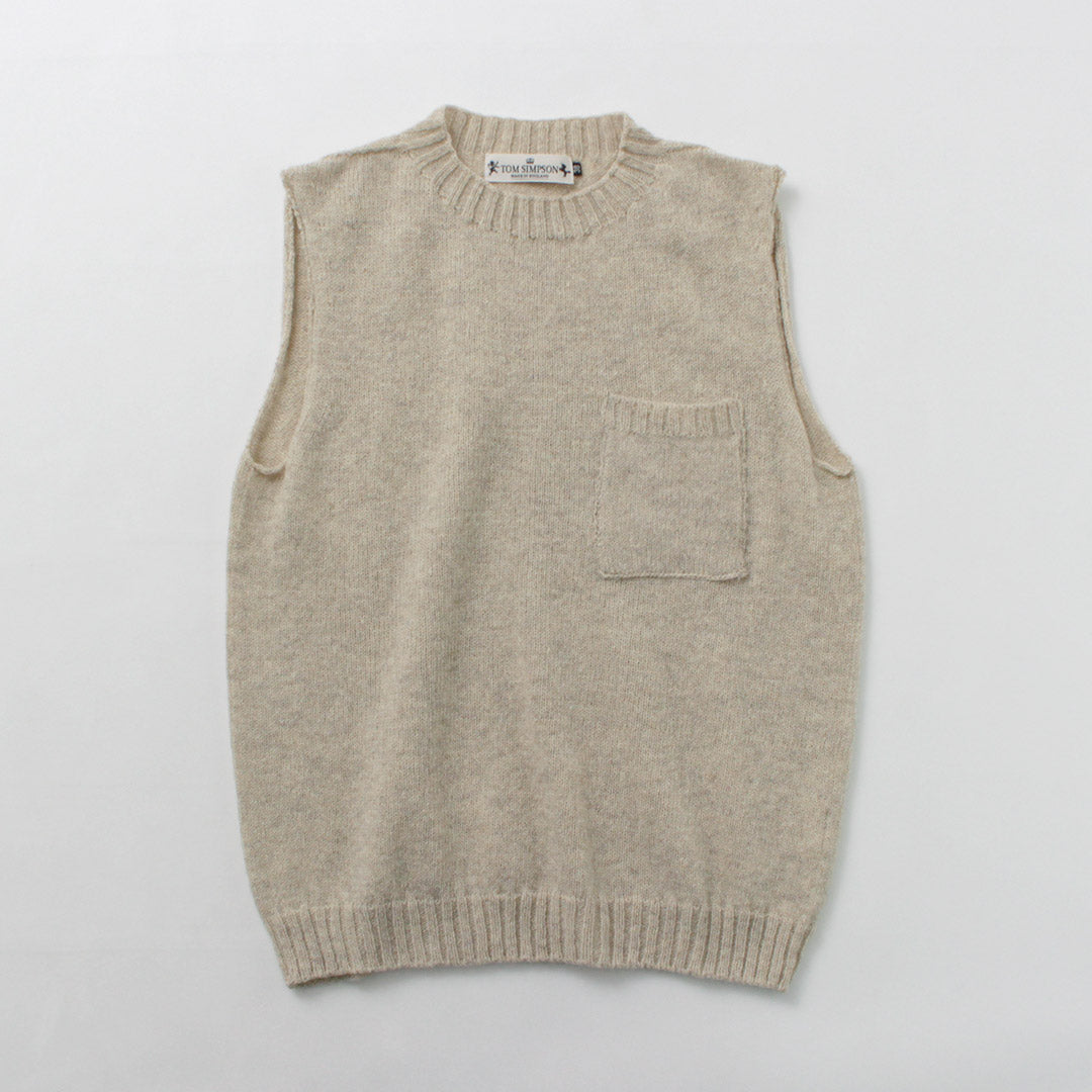 TOM SIMPSON / Crew Neck Pocket Knit Vest