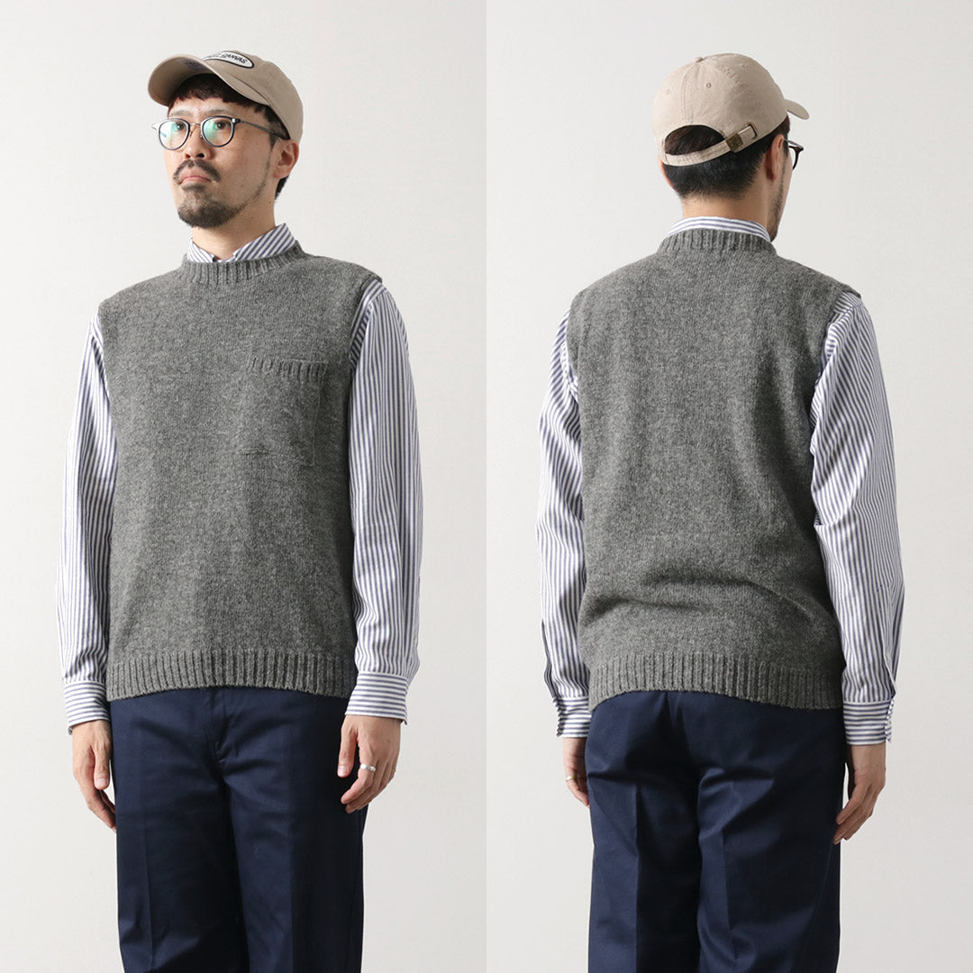 TOM SIMPSON / Crew Neck Pocket Knit Vest