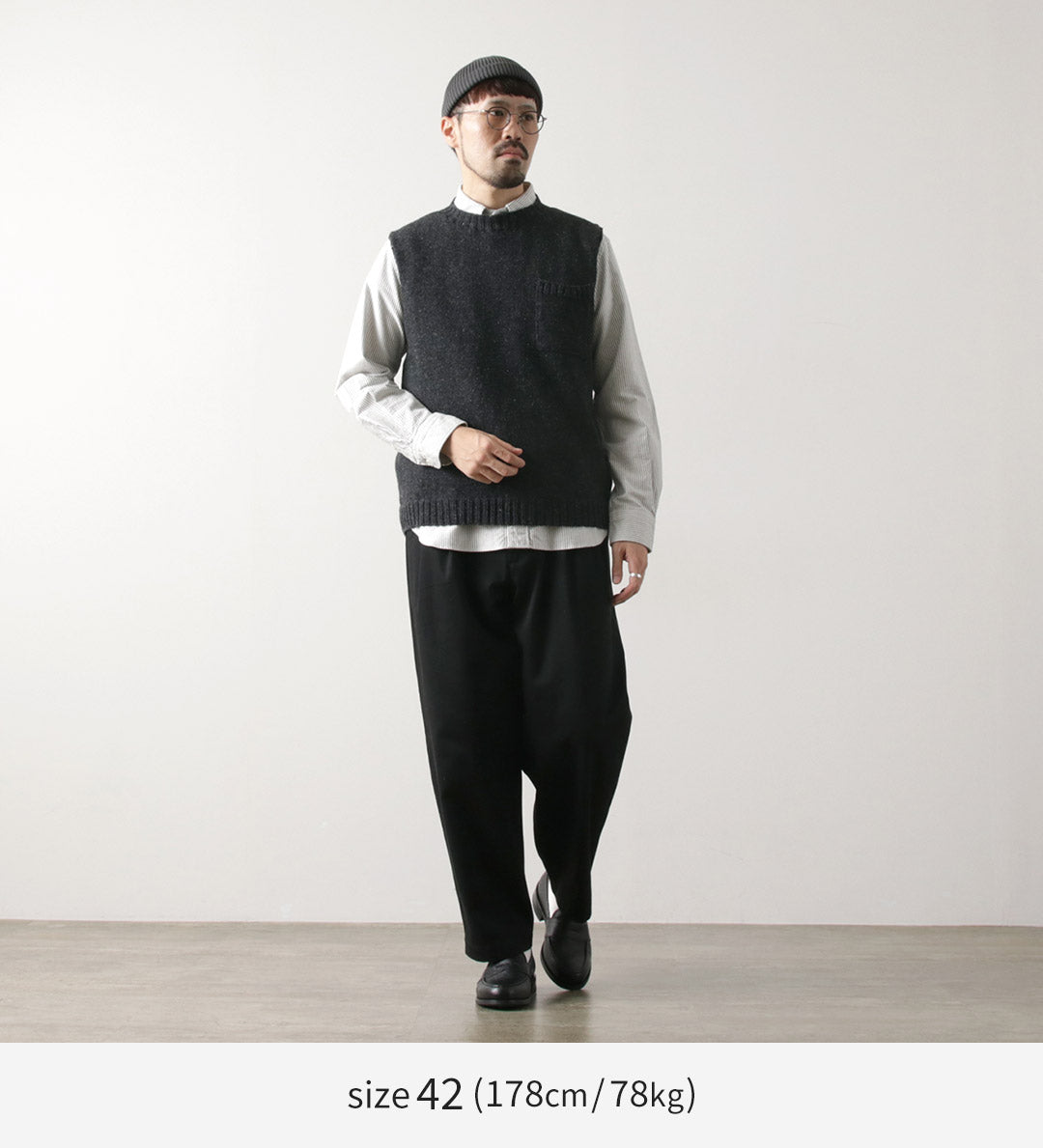 TOM SIMPSON / Crew Neck Pocket Knit Vest