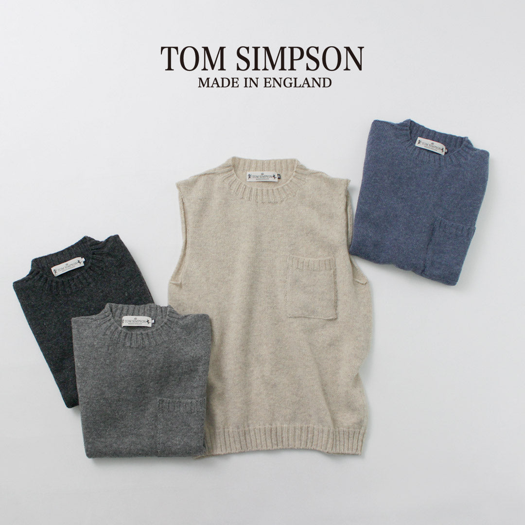 TOM SIMPSON / Crew Neck Pocket Knit Vest