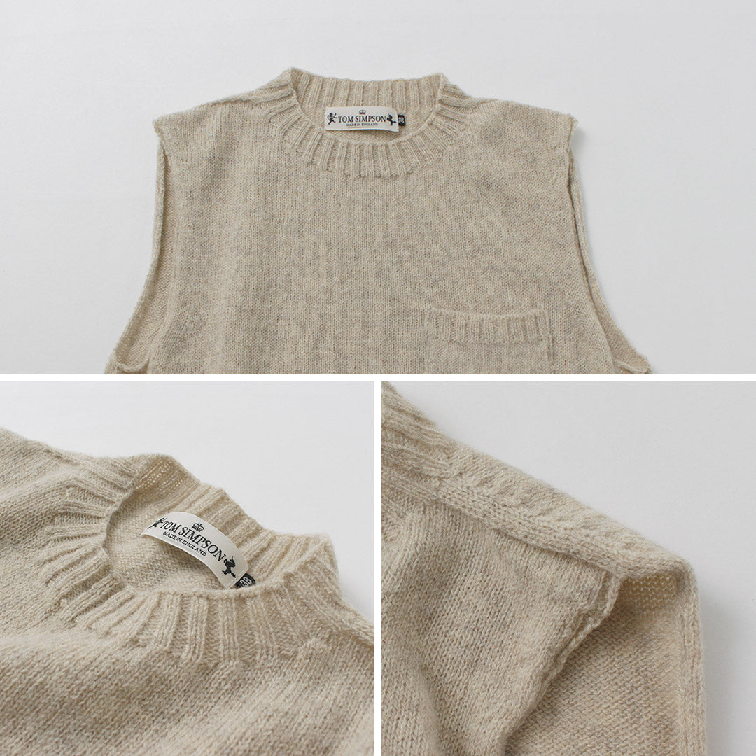 TOM SIMPSON / Crew Neck Pocket Knit Vest