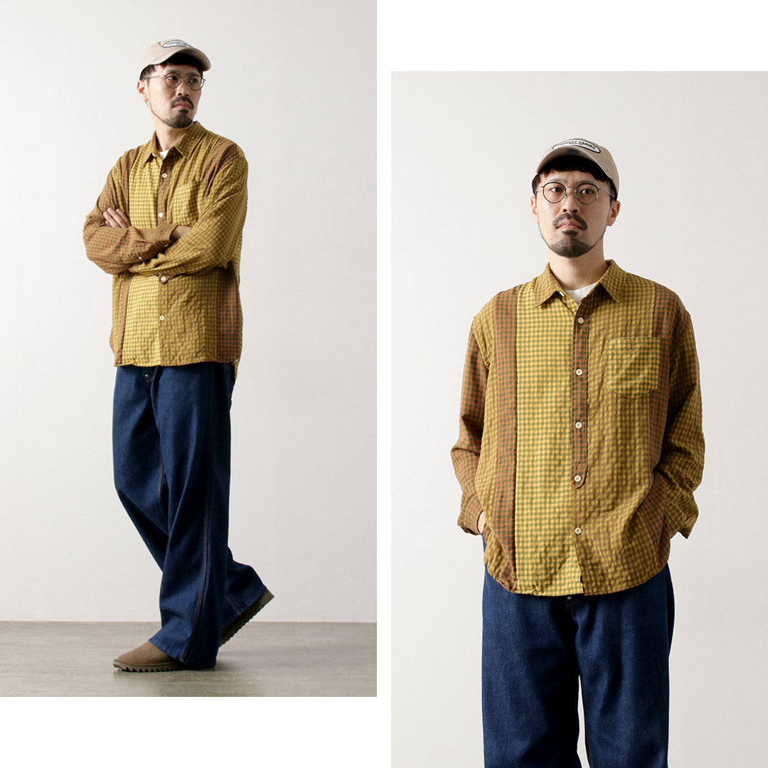 DIP/DZT / Checked combination shirt