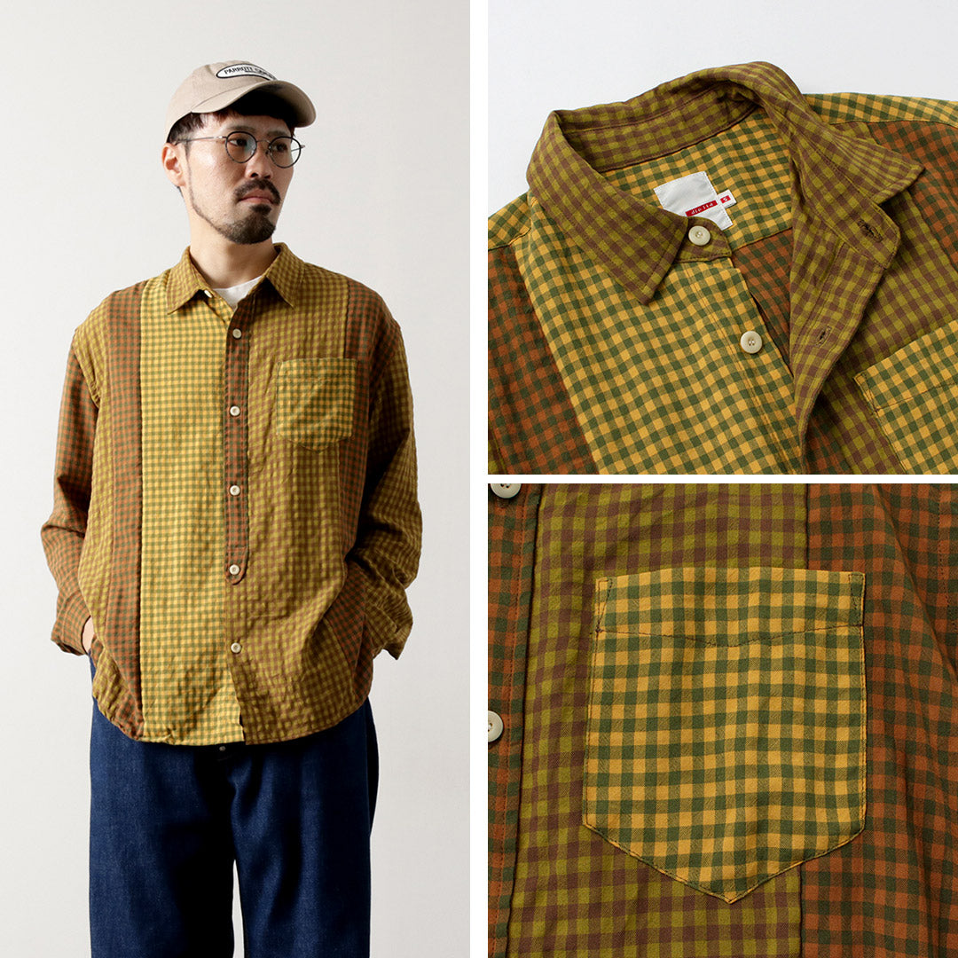 DIP/DZT / Checked combination shirt