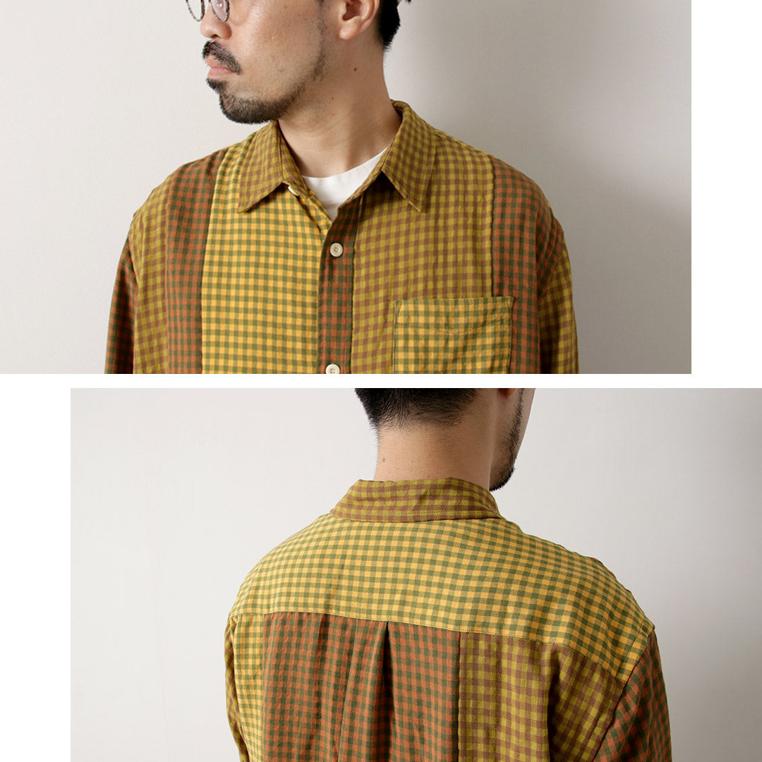 DIP/DZT / Checked combination shirt