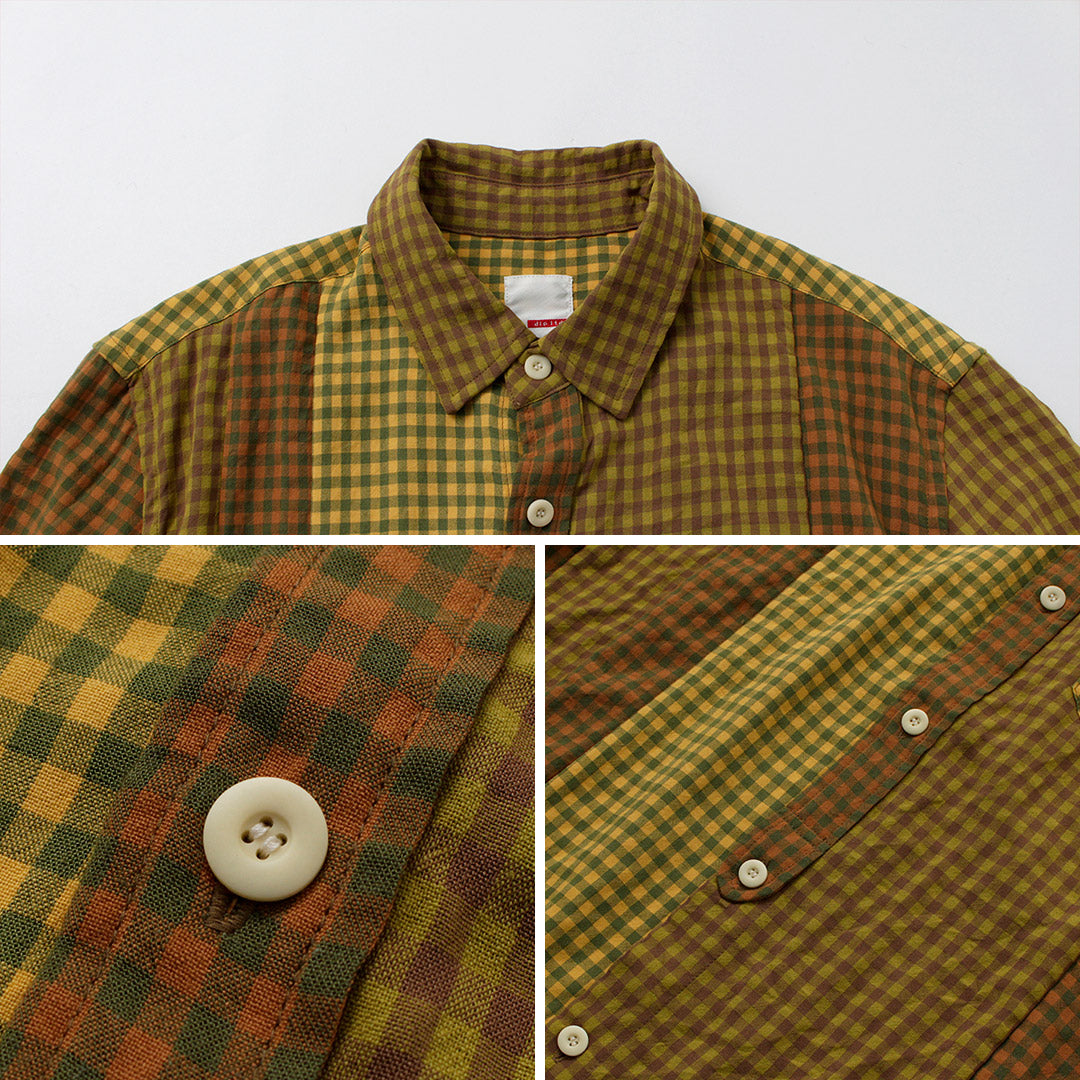 DIP/DZT / Checked combination shirt