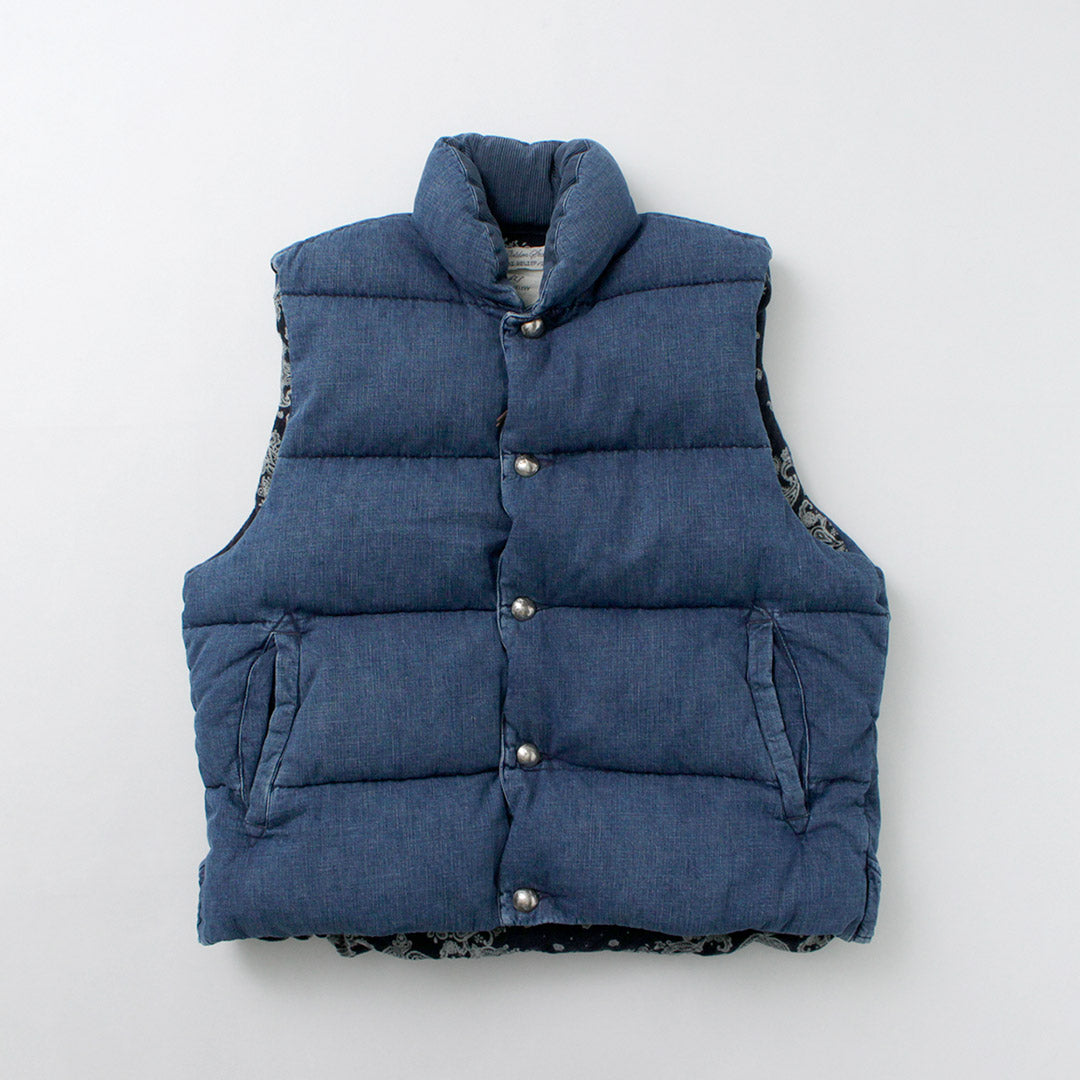 REMI RELIEF / Natural Processed Denim Down Vest