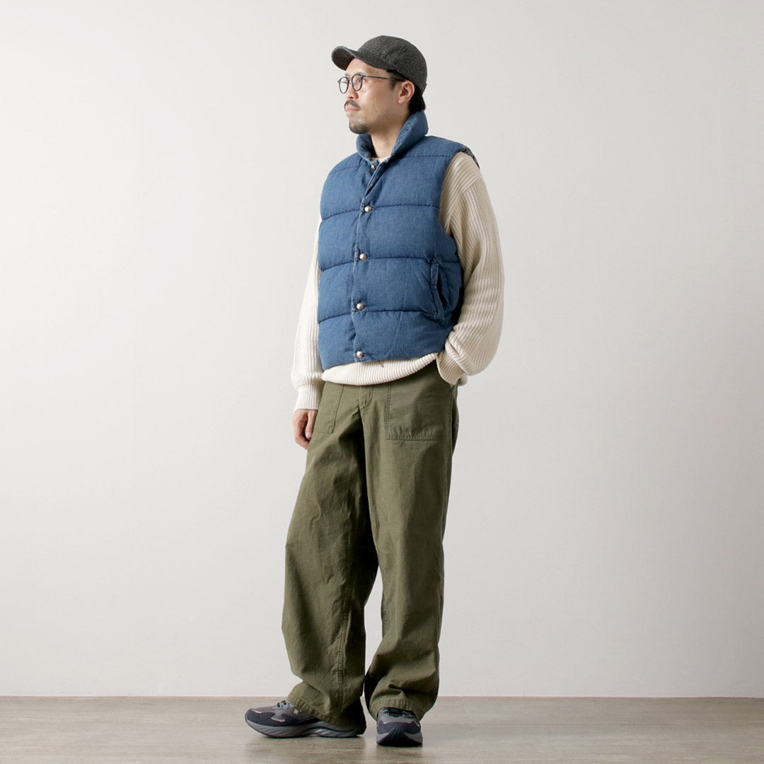 REMI RELIEF / Natural Processed Denim Down Vest