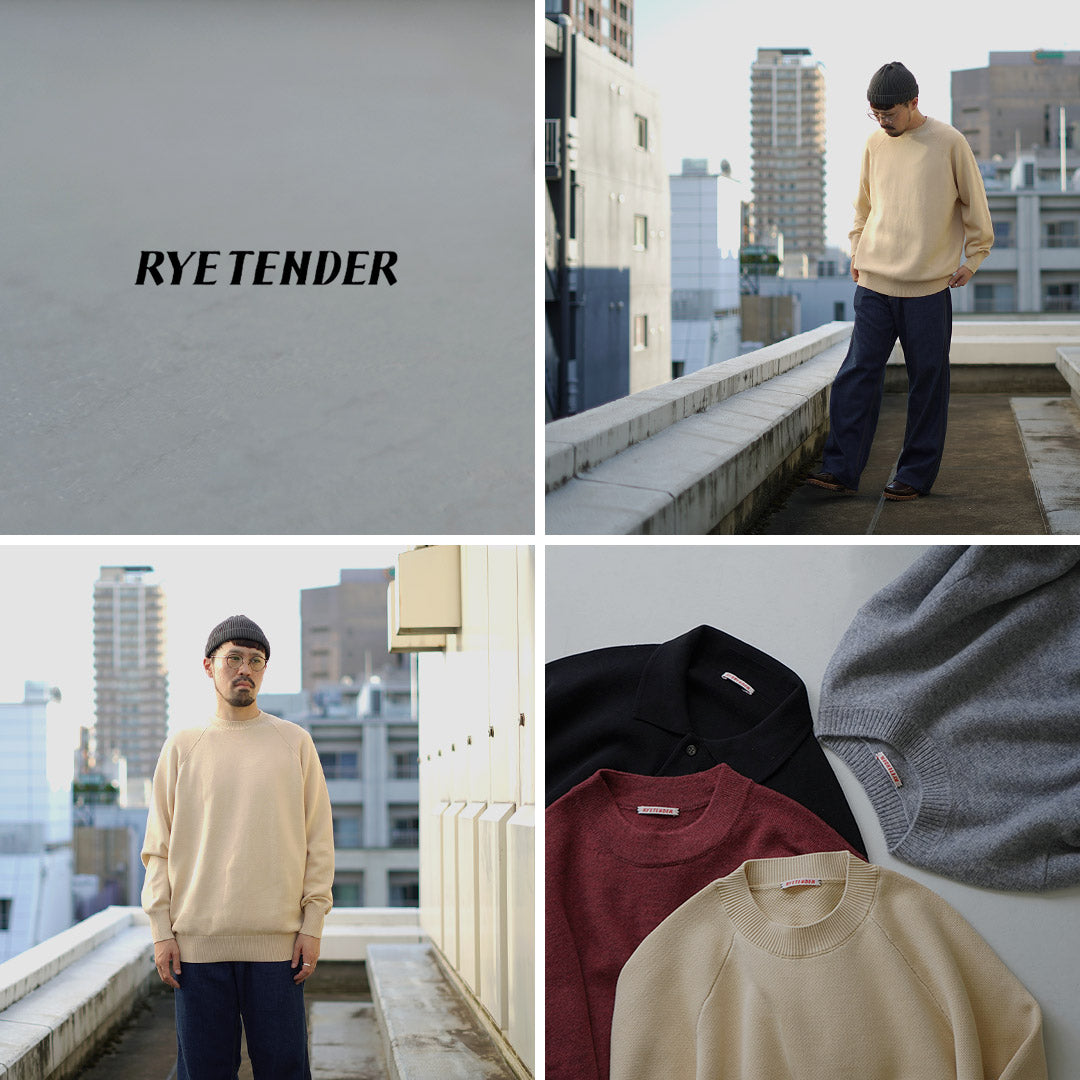 RYE TENDER / Fulton Raglan Knit Sweatshirt