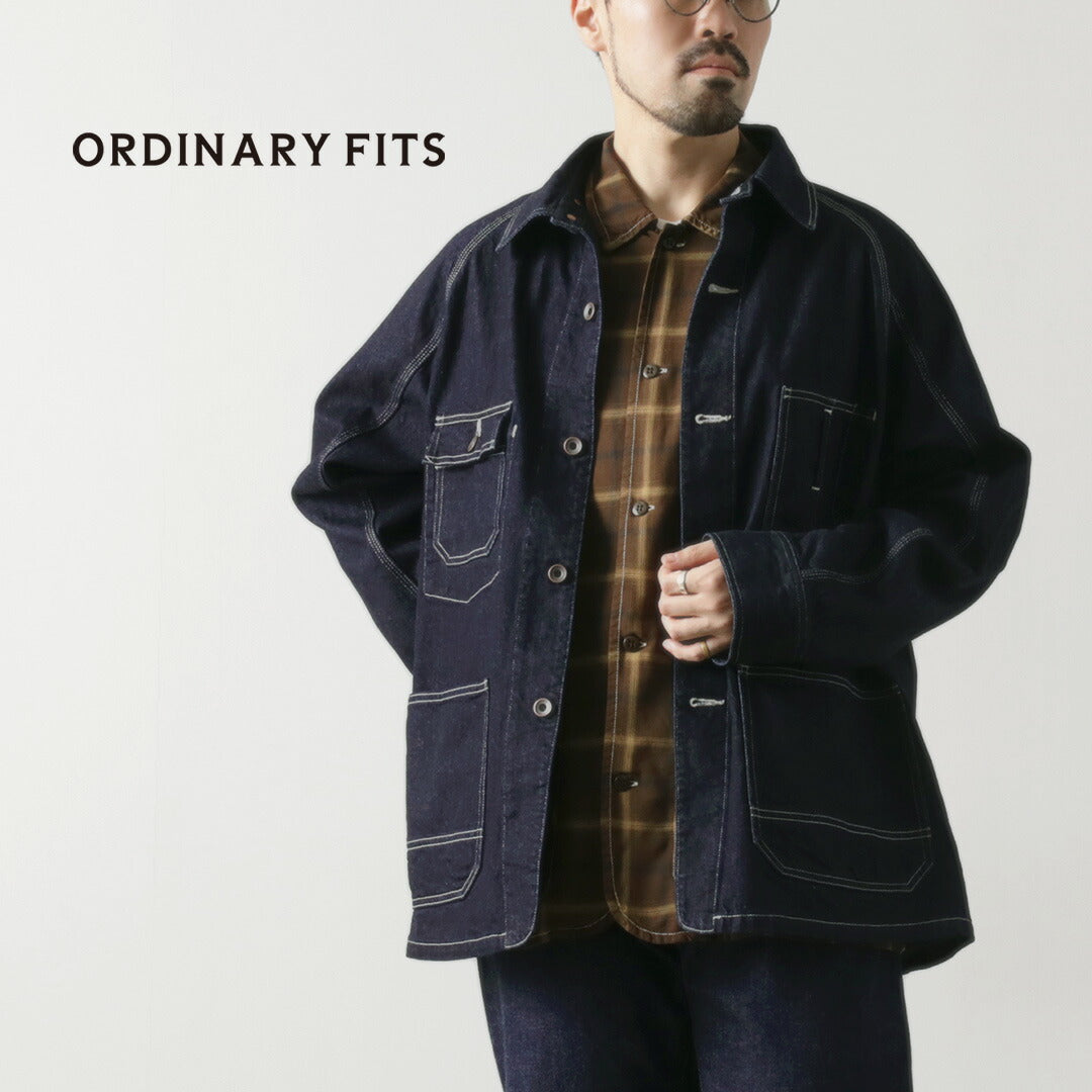 ORDINARY FITS / Denim coverall jacket one-wash