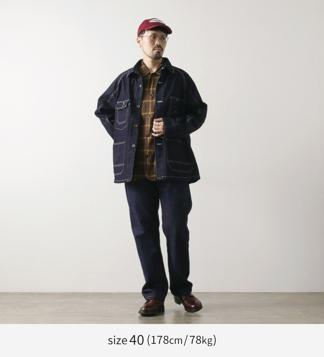 ORDINARY FITS / Denim coverall jacket one-wash