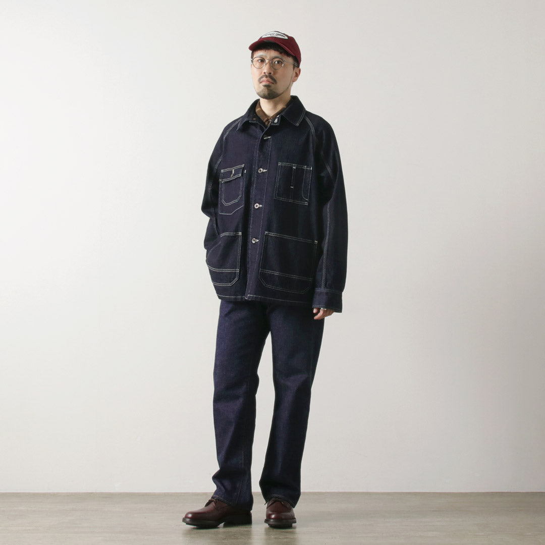 ORDINARY FITS / Denim coverall jacket one-wash