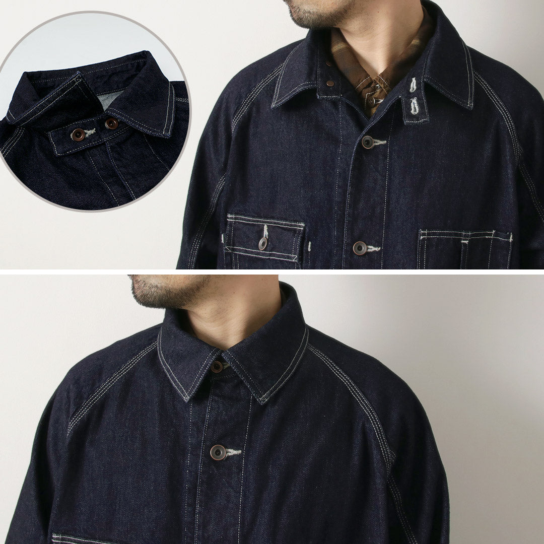 ORDINARY FITS / Denim coverall jacket one-wash