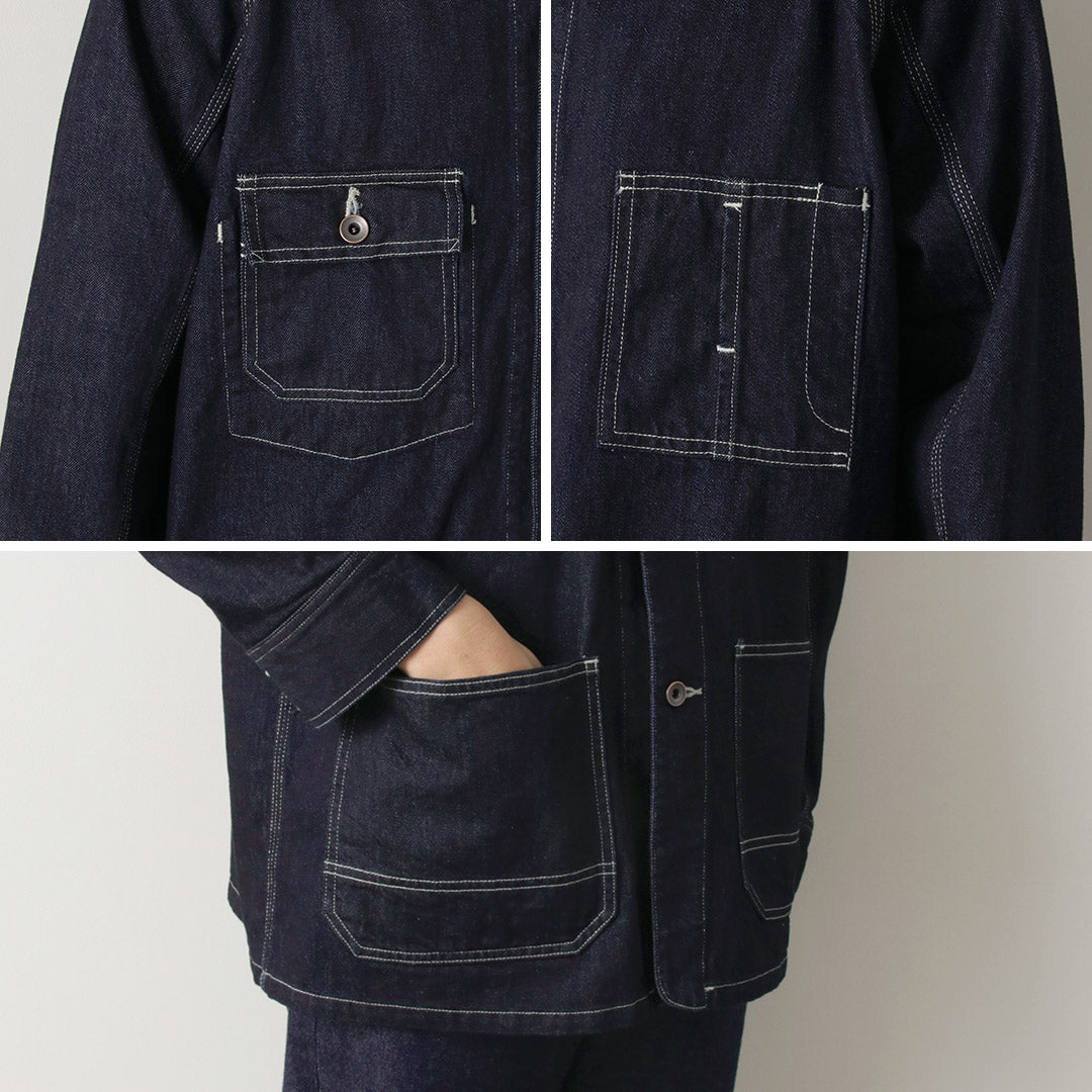 ORDINARY FITS / Denim coverall jacket one-wash