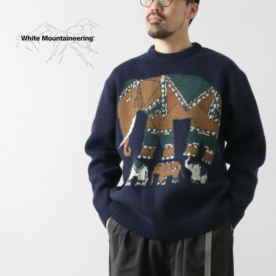 WHITE MOUNTAINEERING / Elephant Crewneck Pullover Knit