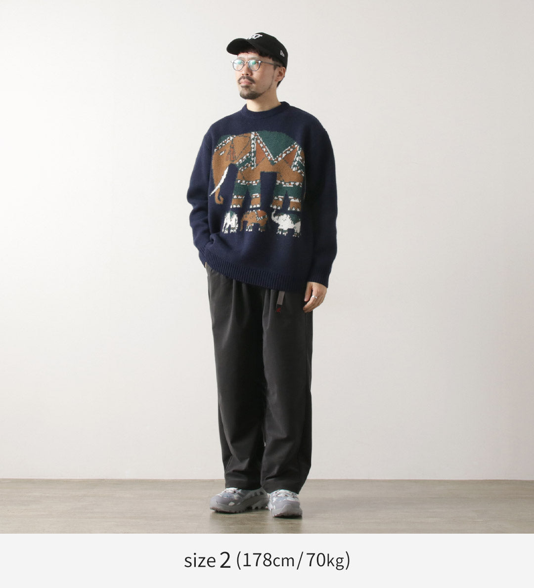 WHITE MOUNTAINEERING / Elephant Crewneck Pullover Knit