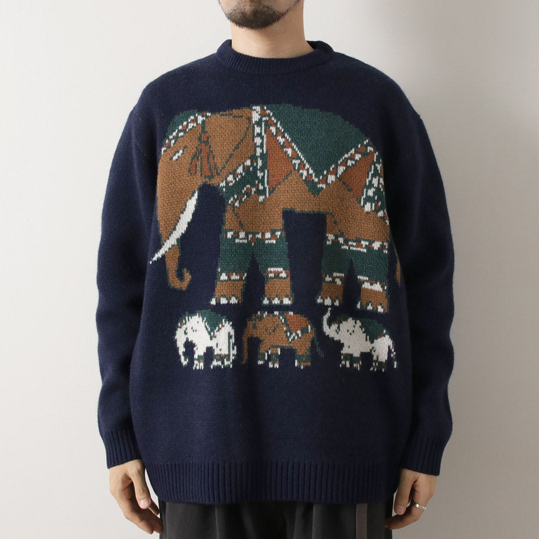 WHITE MOUNTAINEERING / Elephant Crewneck Pullover Knit