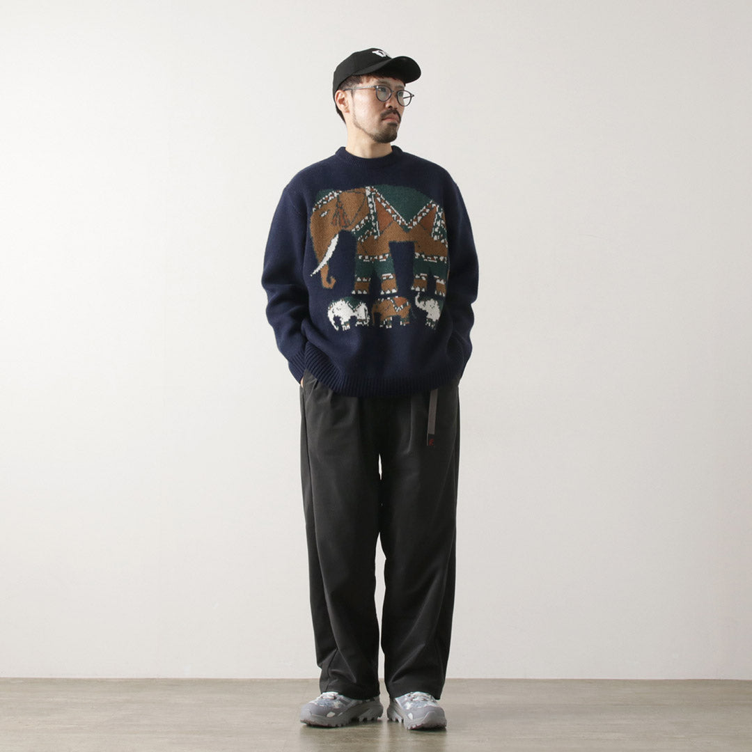 WHITE MOUNTAINEERING / Elephant Crewneck Pullover Knit