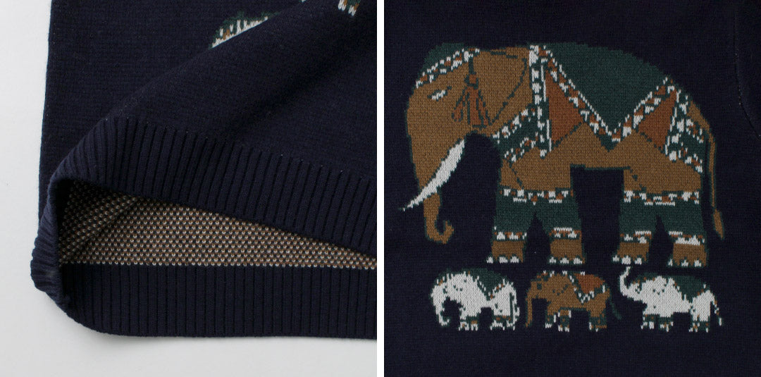 WHITE MOUNTAINEERING / Elephant Crewneck Pullover Knit