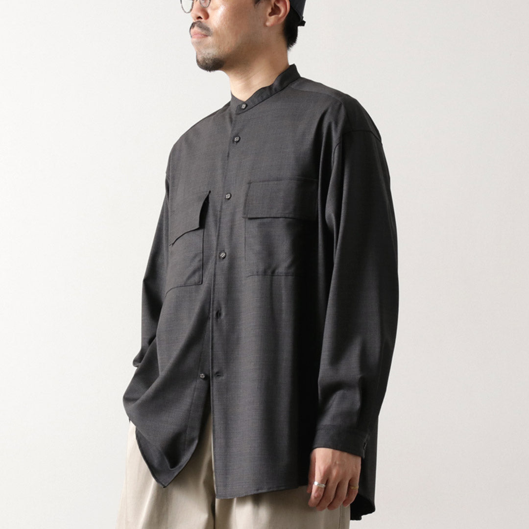 WHITE MOUNTAINEERING / Stretch Band Collar Shirt