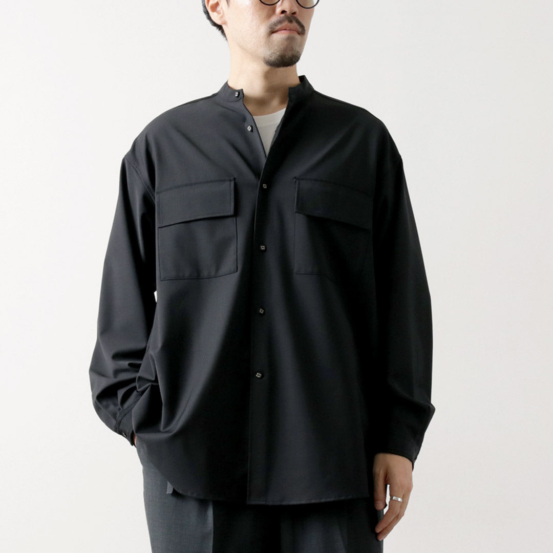 WHITE MOUNTAINEERING / Stretch Band Collar Shirt