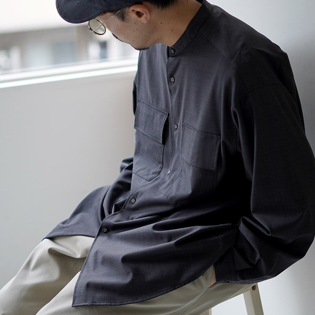 WHITE MOUNTAINEERING / Stretch Band Collar Shirt