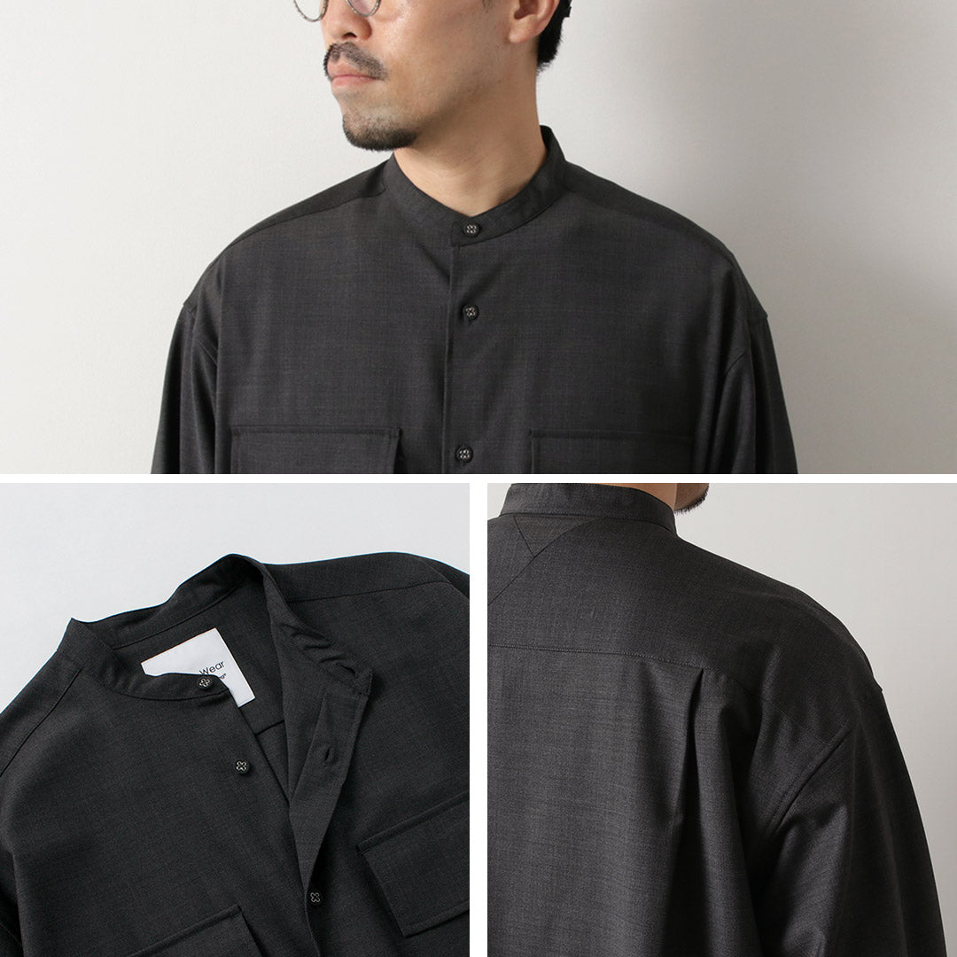 WHITE MOUNTAINEERING / Stretch Band Collar Shirt