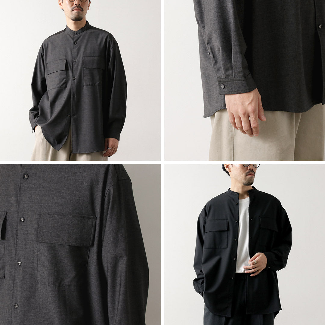 WHITE MOUNTAINEERING / Stretch Band Collar Shirt