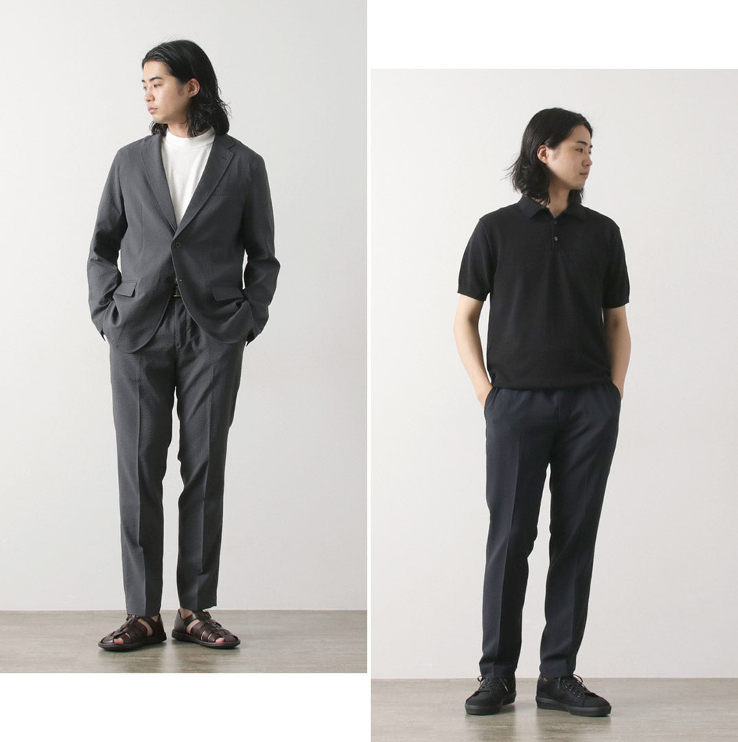 JAPAN BLUE JEANS / seersucker summer officer trousers