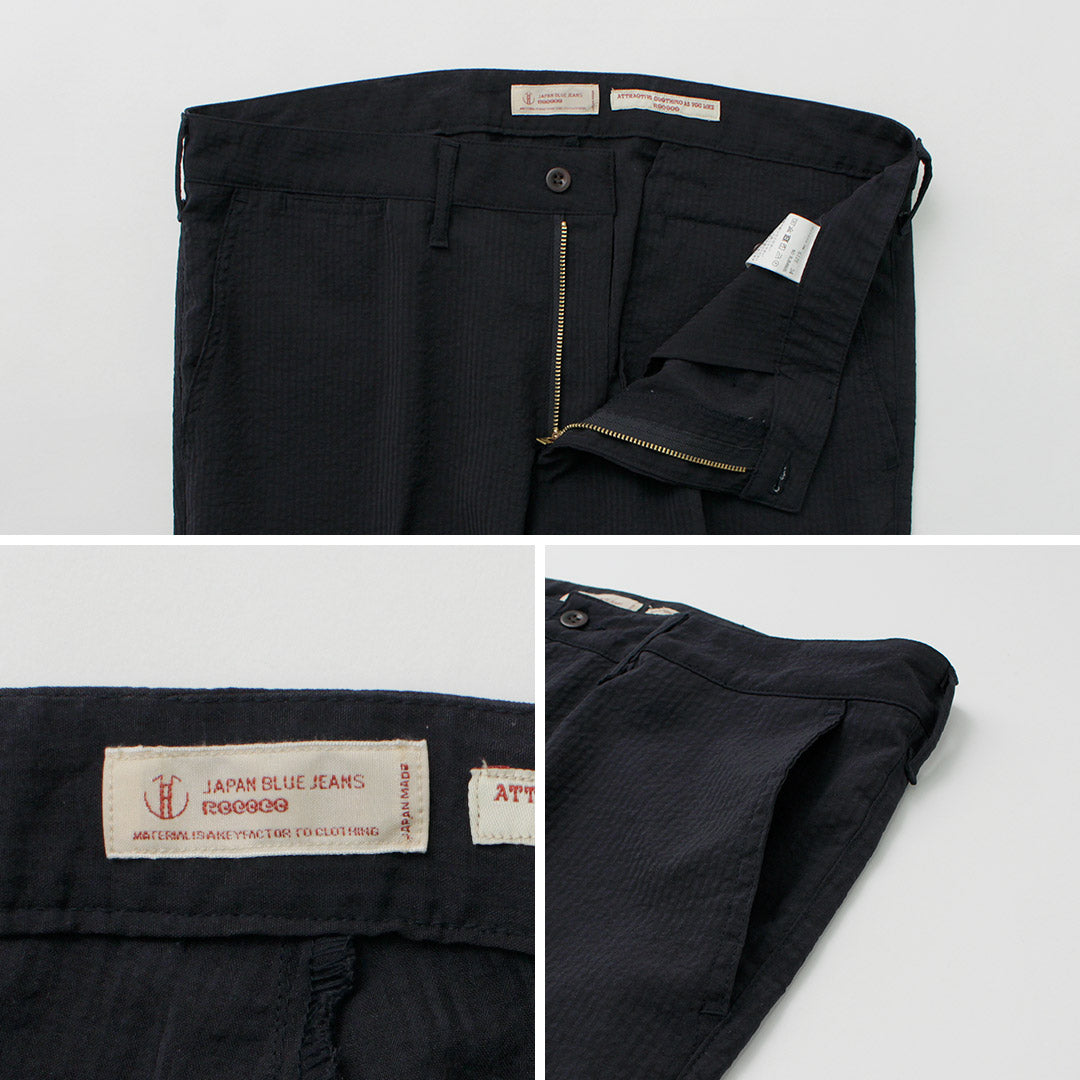 JAPAN BLUE JEANS / seersucker summer officer trousers