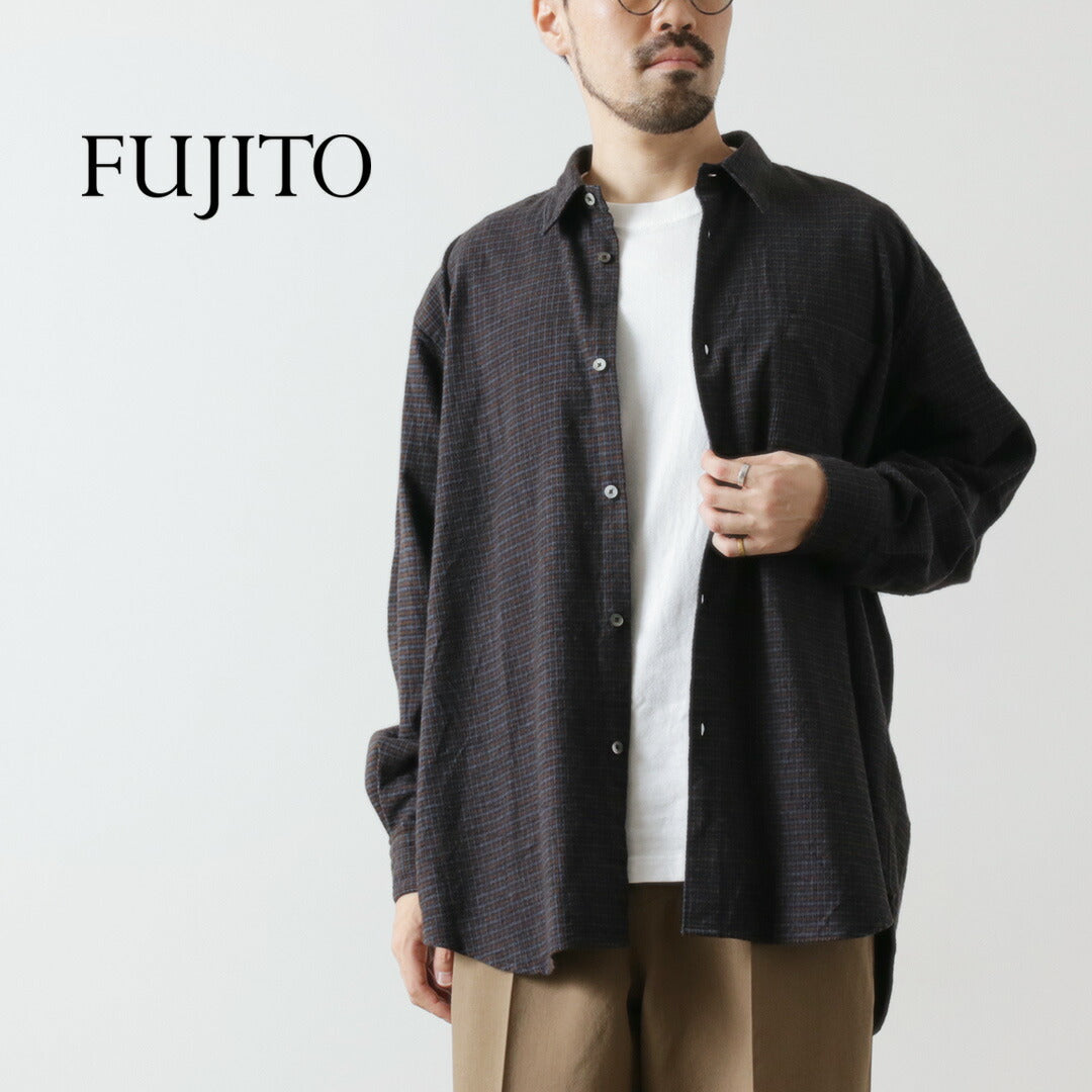 FUJITO / Big Size Shirt micro check