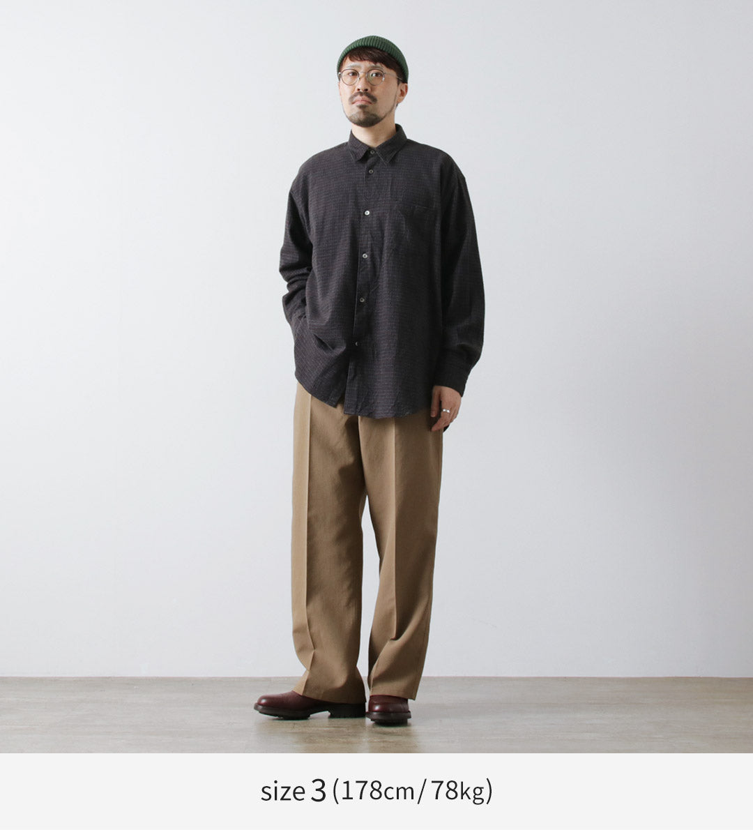 FUJITO / Big Size Shirt micro check