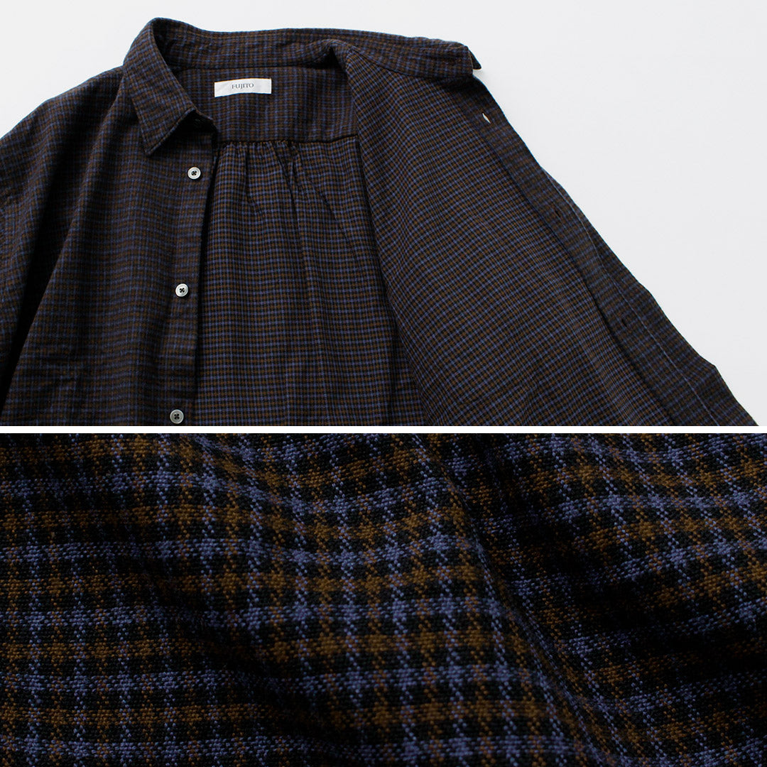 FUJITO / Big Size Shirt micro check