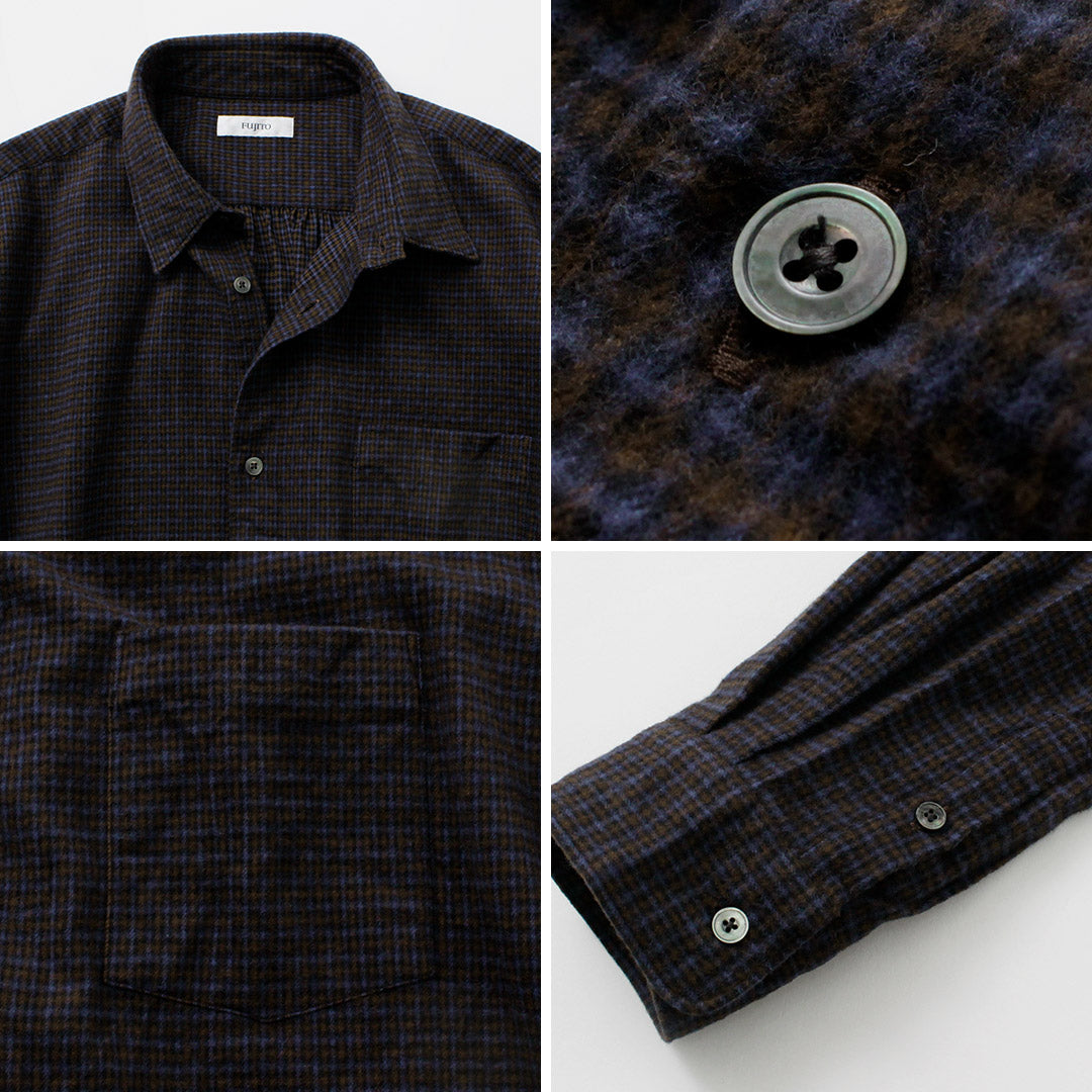 FUJITO / Big Size Shirt micro check