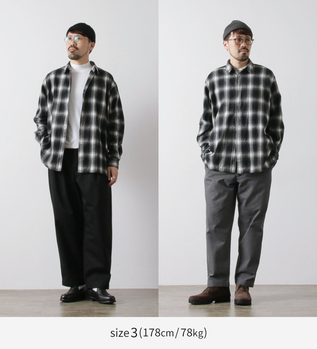 Fujito / Ring Shirt Ombre Check