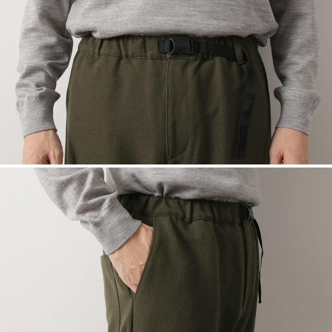 FUJITO / N.O.UN Beltless Pants Wool Serge