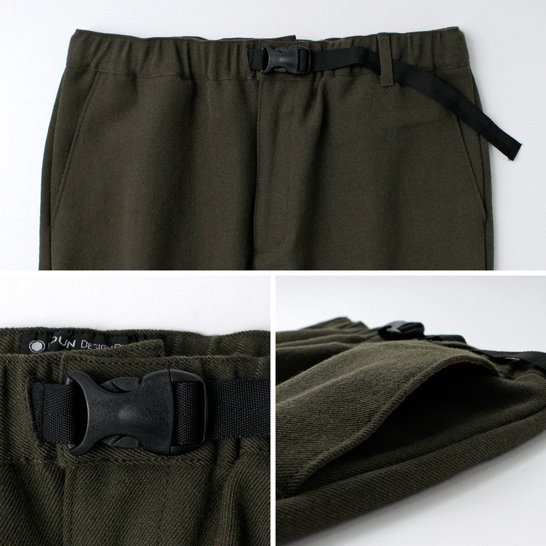 FUJITO / N.O.UN Beltless Pants Wool Serge