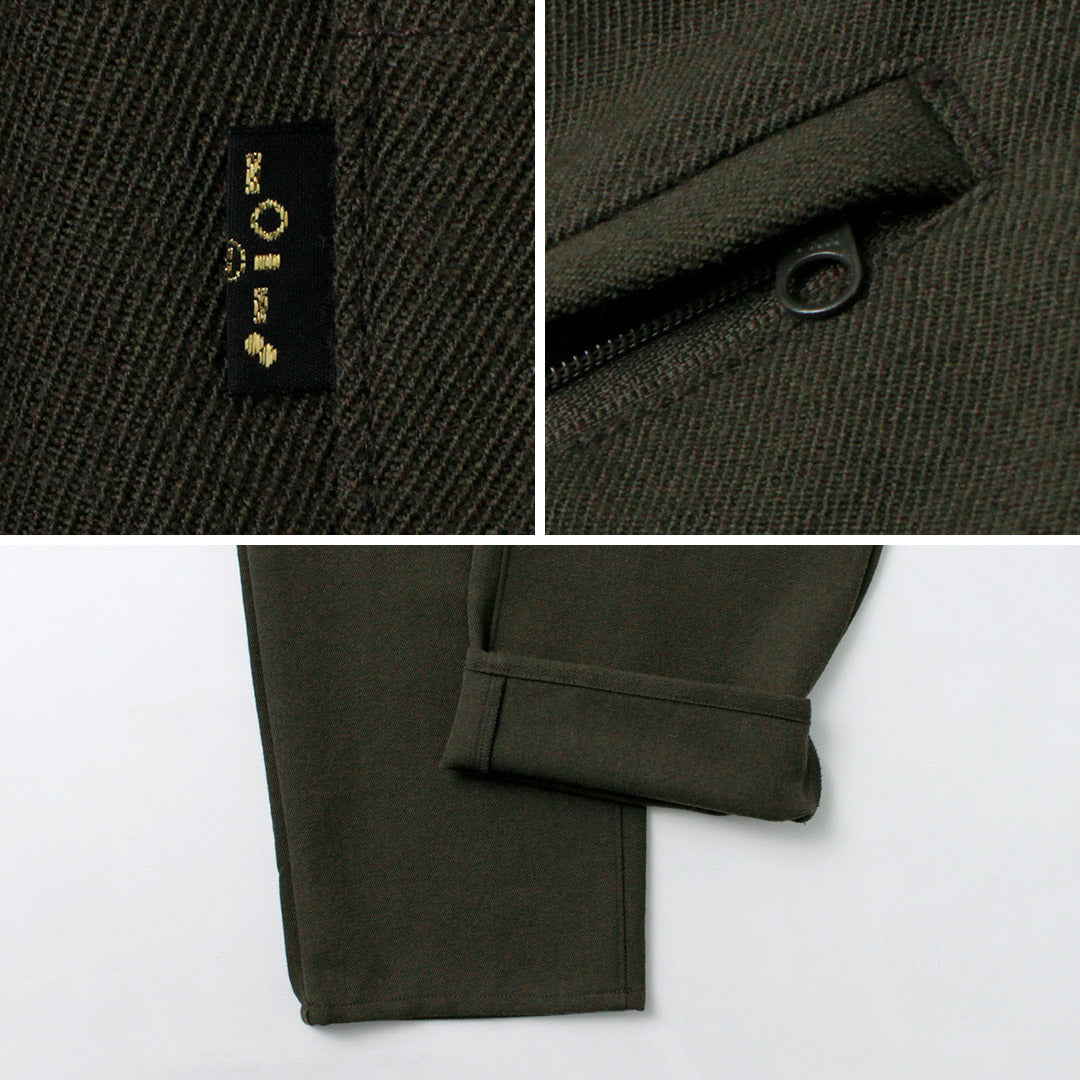 FUJITO / N.O.UN Beltless Pants Wool Serge