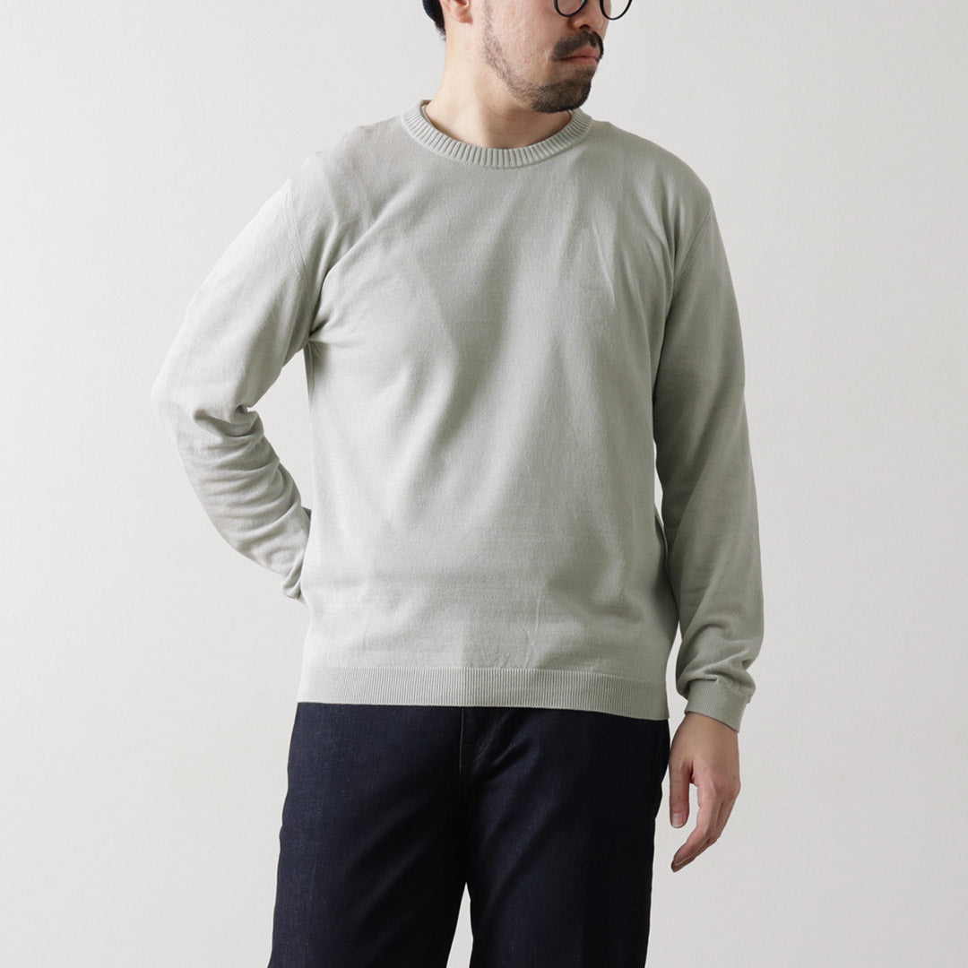 Mooncastle / Ice Cotton Long Sleeve Crew Neck Knit 티셔츠