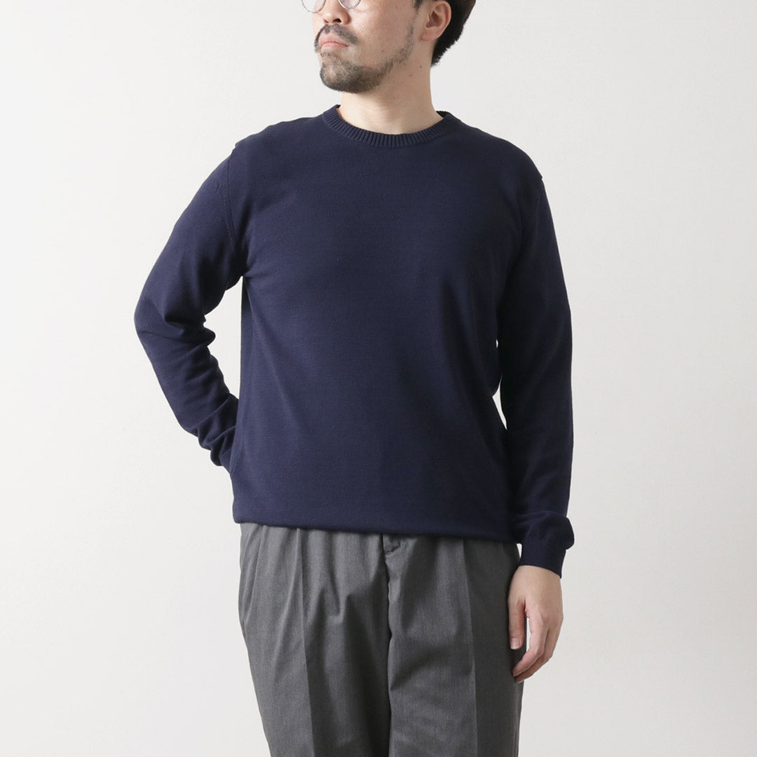 Mooncastle / Ice Cotton Long Sleeve Crew Neck Knit 티셔츠