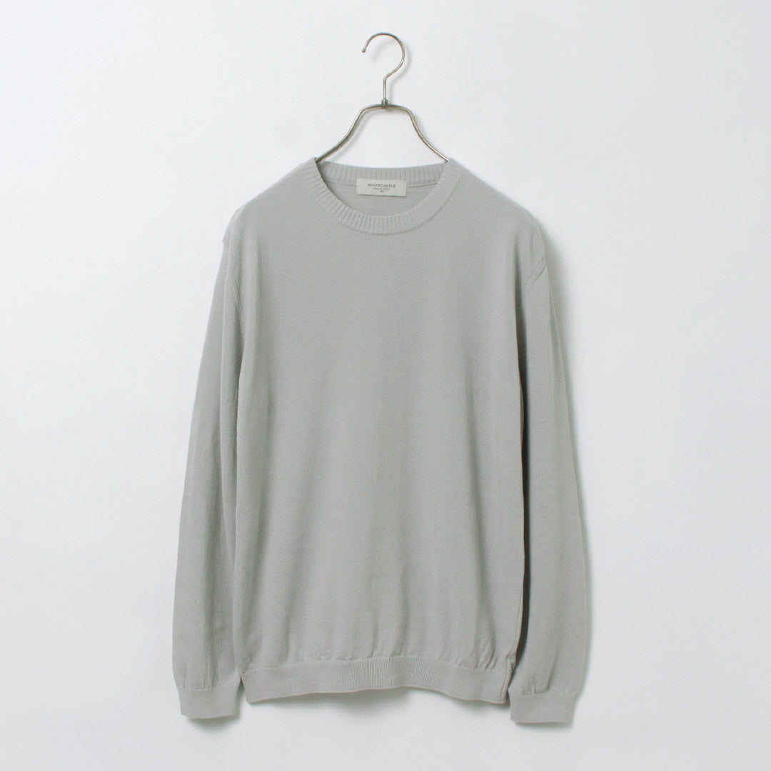 Mooncastle / Ice Cotton Long Sleeve Crew Neck Knit 티셔츠